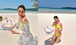 Thúy Ngân đón sinh nhật độc lạ trên bờ biển, tự tin diện bikini khoe đường cong xịn xò hết nấc