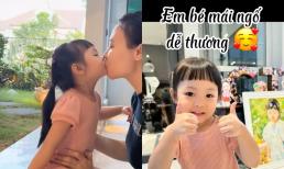 Đàm Thu Trang khéo tay trổ tài cắt tóc cho con gái cưng, ái nữ ghi điểm bởi hành động ngoan ngoãn này