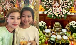 Con gái và bạn thân lên chùa thắp hương cho cố diễn viên Mai Phương