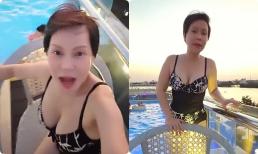 Việt Hương hiếm hoi diện đồ tấm sexy, vòng một căng đầy nhức mắt ở tuổi U50
