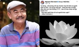 NSND Việt Anh vấp phải chỉ trích nặng nề vì quan điểm để ảnh đại diện hoa sen khi nhà có tang