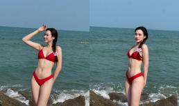 Hoa hậu Đỗ Thị Hà khoe dáng dấp với bikini 2 mảnh: Body ngày càng 'nét căng', đôi chân dài 1m11 chiếm spotlight 