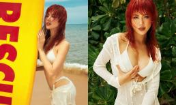 Hoa hậu Bùi Quỳnh Hoa diện bikini 2 mảnh: Vóc dáng nóng bỏng gây sốt, ngoại hình khác lạ liền vướng nghi vấn 'dao kéo' 