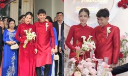 Đám cưới tiền vệ Nguyễn Phong Hồng Duy: Cô dâu - chú rể cực xứng đôi, dàn xe khủng gây choáng ngợp 
