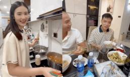 Hoa hậu Ý Nhi trổ tài vào bếp đãi cả nhà, vị trí của bạn trai trong gia đình cô gây chú ý