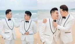 Hà Trí Quang tung ảnh cưới cùng bạn đời đồng giới, hé lộ sao Việt đầu tiên của hôn lễ