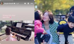 Con gái Hoa hậu Đặng Thu Thảo lại bộc lộ thêm năng khiếu nghệ thuật chuẩn con nhà giàu