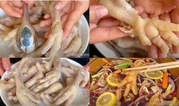 Hôm nay tôi mới phát hiện việc rút xương chân gà rất dễ dàng, có thể thực hiện bằng thìa inox, mỗi phút một chiếc, thực sự hữu ích