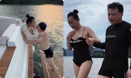 Phương Oanh trốn con đi 'sinh tồn' cùng Shark Bình, màn khóa môi khiến dân tình ghen tị