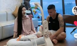 Quang Hải và Chu Thanh Huyền bị dân mạng góp ý dài như 'sớ' khi đăng clip chỉ 14s chăm con