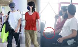 Tạ Đình Phong và Vương Phi xuất hiện cùng nhau ở sân bay, nam diễn viên thoải mái đặt tay lên đùi 'thiên hậu'