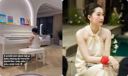 Đặng Thu Thảo đăng ảnh con trai đánh đàn say mê, một chi tiết khác trước khá nhiều