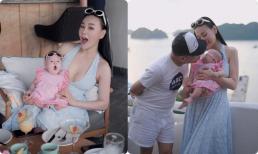 Con gái Phương Oanh gây cười với biểu cảm nhắng nhít, mẹ bỉm lại chiếm spotlight vì chi tiết này