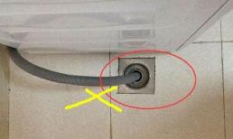 Đừng bao giờ nhét ống thoát nước của máy giặt vào cống thoát sàn! Tôi mới hối hận vì đã mắc sai lầm