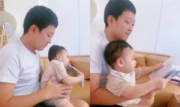 Trường Giang trổ tài chăm quý tử cực khéo, chỉ góc nghiêng thôi cũng thấy giống bố 'y đúc'