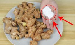 Việc bảo quản gừng rất đơn giản, chỉ cần rắc thứ này lên, gừng để cả năm vẫn tươi ngon, không bị nhăn nheo, mọc mầm