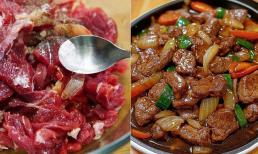 Bí quyết làm món thịt bò xào mềm ngon: Để không bị dai cứ ngâm với thứ này!