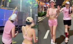 Chỉ chạy bộ, Ngọc Trinh vẫn khoe đường cong cơ thể nóng bỏng cùng tấm lưng trần nõn nà