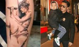 Tạ Đình Phong xăm chân dung Vương Phi trên người nhưng bức tranh vẽ của con trai anh lại khiến cư dân mạng xót xa 