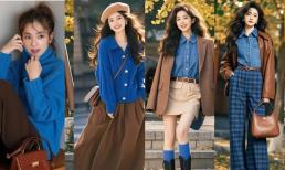 Mùa đông này diện màu xanh + nâu, cách phối màu quá tuyệt vời, ấm áp, trắng trẻo và bắt mắt!