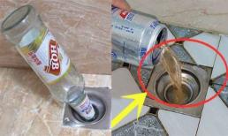 Nhét chai bia vào cống cứ tưởng kỳ quặc nhưng lại giúp xử lý rắc rối lớn trong gia đình