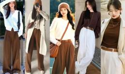 'Nâu + trắng' là một lựa chọn thông minh mùa đông, trông đẹp và thời trang bất kể tuổi tác