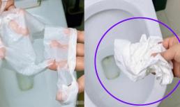 Giấy vệ sinh dùng xong nên vứt vào bồn cầu hay thùng rác thì tốt hơn?