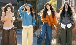 Tôi nghe nói các tín đồ thời trang đang mặc 'áo len + áo sơ mi', trông lười biếng, ấm áp và rất sang chảnh