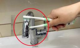 Với 2 bàn chải đánh răng cũ, buộc lại với nhau, hô biến thành 'bảo bối' giải quyết cả núi việc nhà