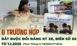 Trước 1/7/2025: 6 trường hợp bắt buộc phải đổi biển số xe, chứng nhận đăng ký xe, chậm trễ bị phạt đến 6 triệu?
