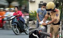 Đi xe máy bấm còi sai quy định có thể bị phạt tới 10 triệu đồng, tước bằng lái