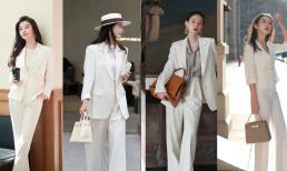 Bộ vest trắng mùa xuân sẽ hợp hơn với những áo lót trong '4' màu này, vừa thời trang vừa thanh lịch 