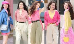 Trình diễn trang phục mùa xuân độc đáo cho các cô gái trên 40. Nếu bạn muốn ăn mặc sành điệu và sành điệu, 'màu sắc nữ tính' là điều không thể thiếu