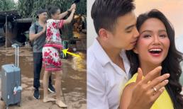 Diễn 'tiểu phẩm' tình tứ với chồng, H'Hen Niê lộ rõ bụng lùm lùm như đang mang thai 