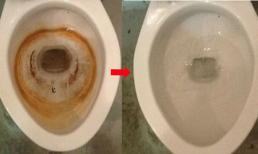 Bồn cầu đóng cặn vàng khè: Chỉ bạn 4 cách không cần tốn công cọ rửa cũng sạch bong