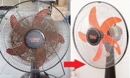 Mẹo vệ sinh quạt điện siêu nhanh, không cần tháo khung, quạt sạch bong như mới