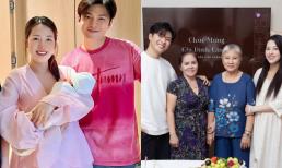 Puka rạng rỡ bế con bên Gin Tuấn Kiệt hậu sinh nở, được gia đình và bạn bè luôn bên cạnh hết mực hỗ trợ