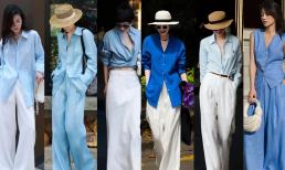 Một chút trang phục màu xanh của mùa hè, tươi sáng và trắng sáng, thật đẹp 