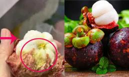 Khi bổ quả măng cụt ra, thường thấy có 'phần màu vàng'. Có thể ăn được không? 