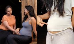 H'Hen Niê khoe cận bụng bầu, hạnh phúc bên mẹ ruột