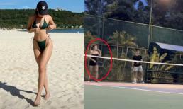 Vợ thủ môn Đặng Văn Lâm - Yến Xuân lộ body 'bốc lửa', mặc áo cúp ngực sexy chơi pickleball