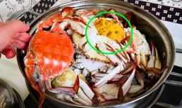 Cách hấp cua trứng để không bị trào ra ngoài