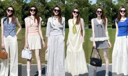 Mặc đồ vào mùa hè rất đơn giản. Sử dụng váy đen trắng và thêm màu sắc phù hợp để trông rộng rãi và tự nhiên