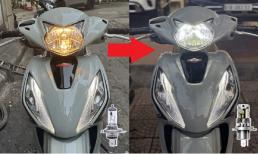 Từ nay, thay đèn xe máy từ bóng đèn halogen sang bóng led trắng để sử dụng có bị phạt không?
