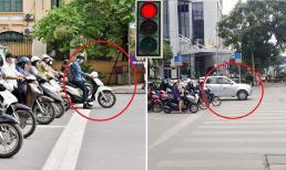 Đi quá vạch kẻ đường dừng đèn đỏ rồi lùi lại có thể bị phạt tới 20.000.000 đồng đúng không?