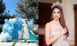 Tổ chức sinh nhật cho con trai, Hoa hậu Phạm Hương lại lẻ bóng