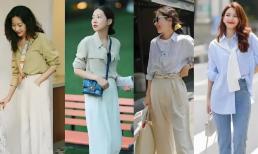Đây là trang phục phù hợp nhất cho mùa hè: áo + quần ống rộng, phụ nữ trung niên trông thon gọn trong thời trang 