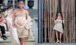 Cận ngày lâm bồn, H'Hen Niê gây lo lắng khi vẫn catwalk trên giày cao gót