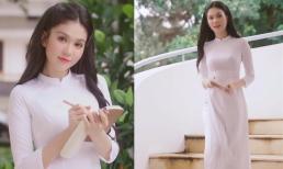 Ngọc Trinh khiến fan mê mẩn với vẻ đẹp nữ tính, dịu dàng trong tà áo dài trắng tinh khôi