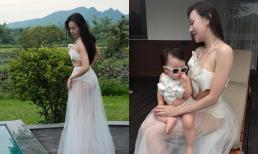 Diễn viên Phương Oanh diện đồ xuyên thấu, vóc dáng xịn xò hậu sinh nở gây mê 